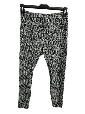 Modern Balance Black White Abstract Leggings Size Large Athleisure Sporty